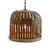 Vintage Indian iron cage basket thoughtfully repurposed into a one-of-a-kind pendant light, celebrating the raw beauty of...