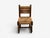 Charles Dudouyt, Six Rustic Dining Chairs, Oak, Rush, France, 1940s For Sale - Image 9 of 16