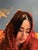 2010s Dreamer by Ryan Morse | Oil on Board Portrait of a woman seated in a chair with a red shawl. For Sale - Image 5 of 5