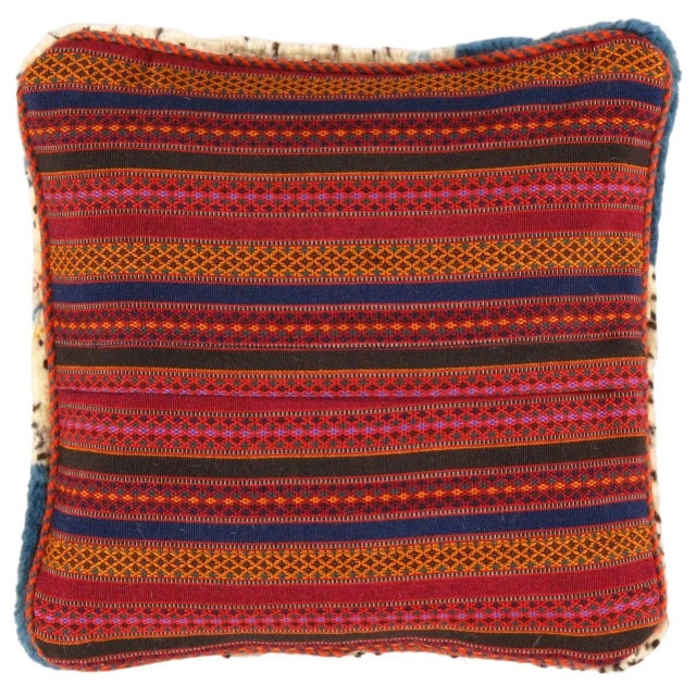 This Gabbeh pillow is made of high-quality LAMBS WOOL The piece was crafted with good workmanship. Gabbeh rugs are made by...