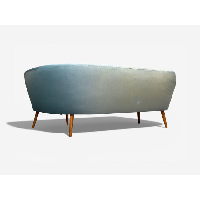 Danish Modern, Corner Sofa, Fabric, Wood, Denmark, 1950s For Sale - Image 11 of 12