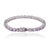 Contemporary Hallmarked 925 Sterling Silver East West 13.65 Ct Oval Amethyst Tennis Bracelet For Sale - Image 3 of 13
