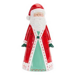 Ceramic Santa Tea Light Holder 10.25"H For Sale