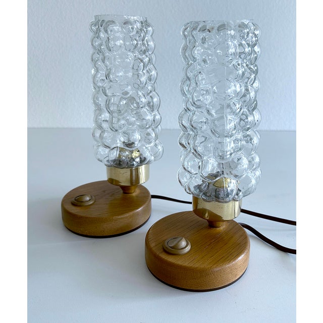 Vintage Bubble Glass Table Lamps, 1970s, Set of 2 For Sale - Image 14 of 14