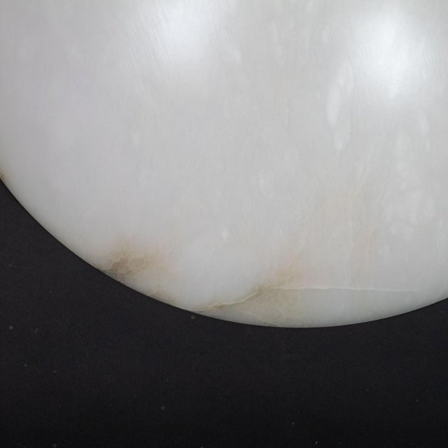 Single Art Deco Inspired Spanish Alabaster Sconce For Sale In New York - Image 6 of 11