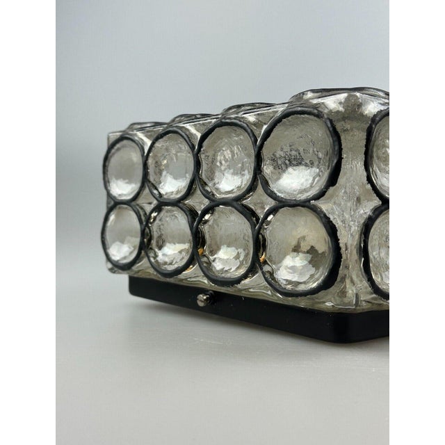 Ceiling Lamp in Glass & Metal from Glashütte Limburg, 1970s For Sale - Image 10 of 18