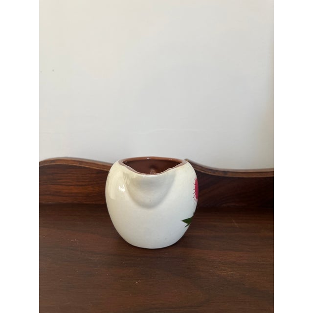 Stangl Vintage Stangl Thistle Creamer Pitcher – Hand-Painted American Pottery For Sale - Image 4 of 6