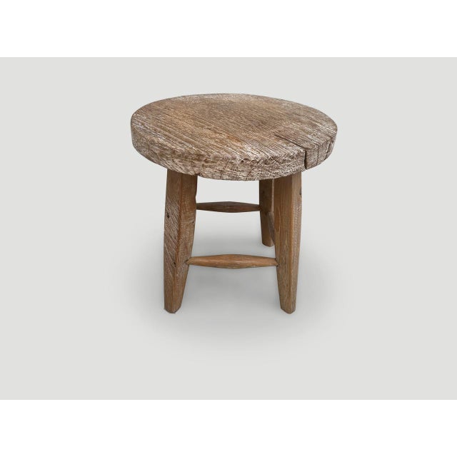 2010s Andrianna Shamaris Wabi Sabi Round Side Table or Stool For Sale - Image 5 of 6