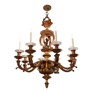 French Régence / Baroque Style Bronze Chandelier