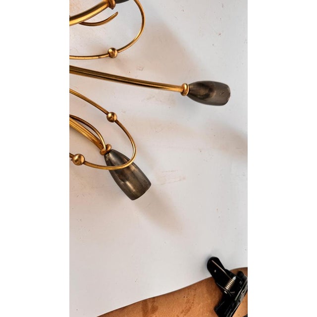 Hollywood Regency Sconce in Brass Floral Pattern, Italy, 1960s For Sale - Image 3 of 11