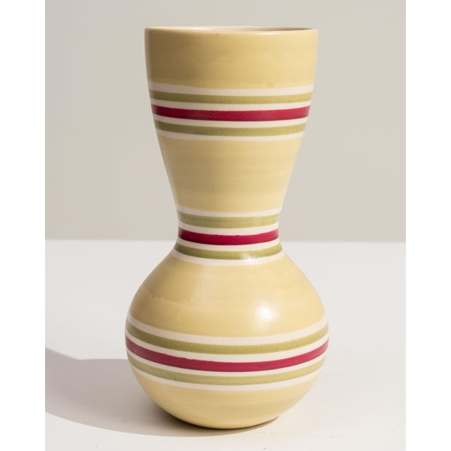 1960s Germany Ivory Ceramic Vase For Sale - Image 12 of 18