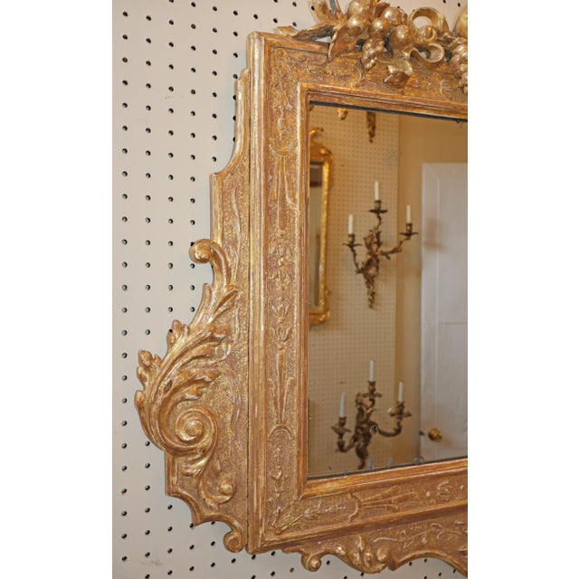 18th Century French Regence Figural Gold Horizontal Mirror For Sale - Image 13 of 14