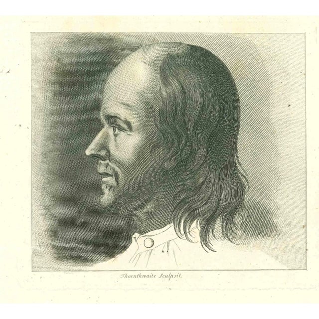 Baroque John Thornthwaite, Portrait of a Man, Original Etching, 1810 For Sale - Image 3 of 3