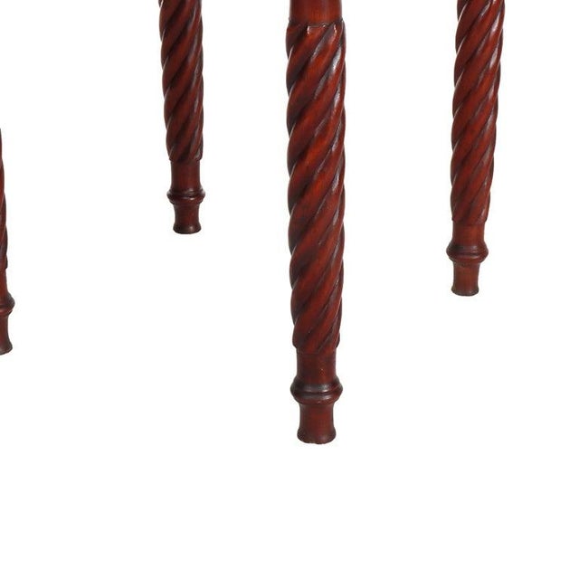Sheraton Sheraton Mahogany 2 Drawer Drop Leaf Stand With Rope Twist Carved Legs C1830 For Sale - Image 4 of 16
