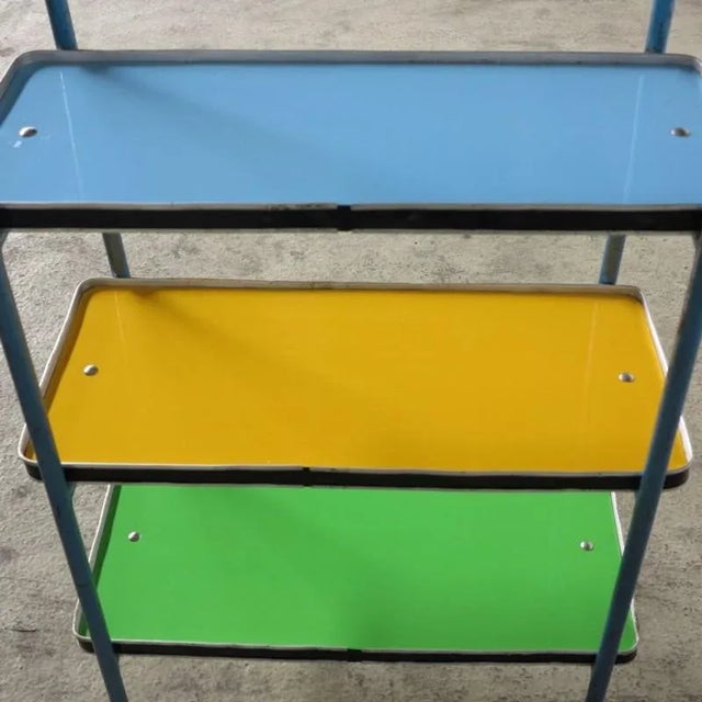 Vintage Industrial Colorful Shelves For Sale - Image 16 of 18