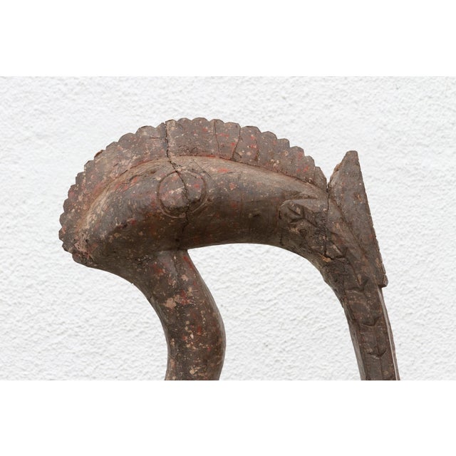 60" Senufo Bird Statue With Oxidized Finish For Sale - Image 9 of 12