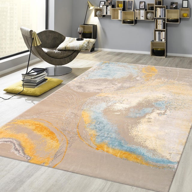 Textile Pasargad Home Modern Beige Vsilk & Wool Area Rug-10' 0'' X 14' 1'' For Sale - Image 7 of 7
