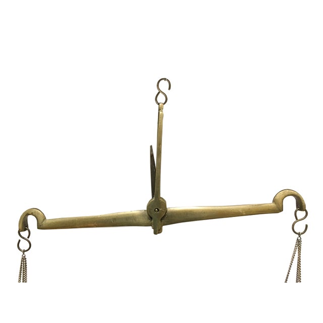 Antique Brass Hanging Balance Scale Weigh Tool Chairish