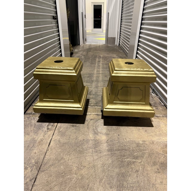 Mirrored Pair Monumental Concrete Eagle Statues W/ Rolling Plinth Bases 4ft+ For Sale In Cleveland - Image 6 of 9