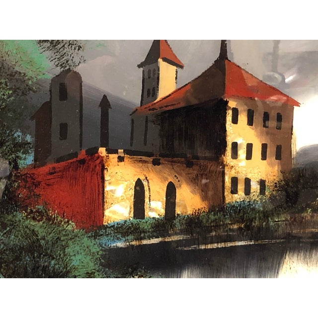 Realism Antique Original Painting on Glass For Sale - Image 3 of 4