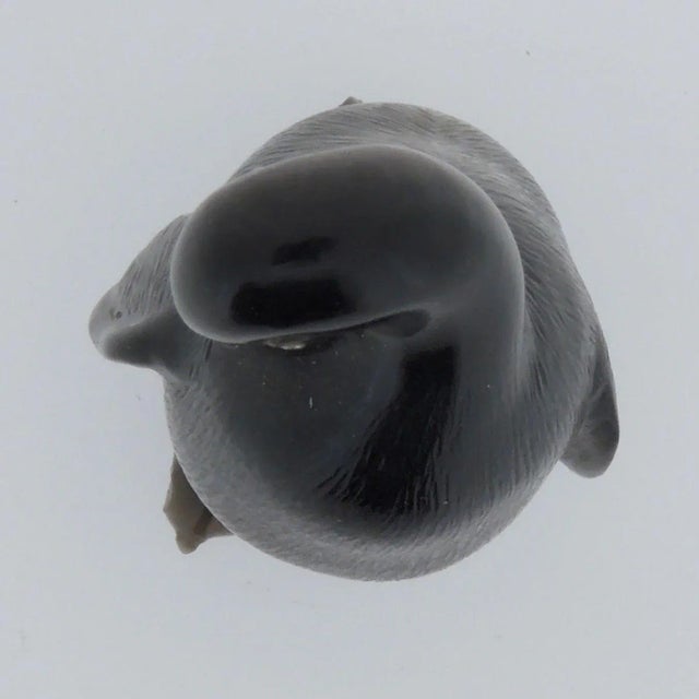 Antique Carved Gemstone Penguin Figurine with Diamond Eyes - Idar Oberstein or Possibly Russian For Sale - Image 12 of 13