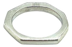 1990s Gucci Estate Abstract Ring Size 10.5 Sterling Silver, Size 6.5