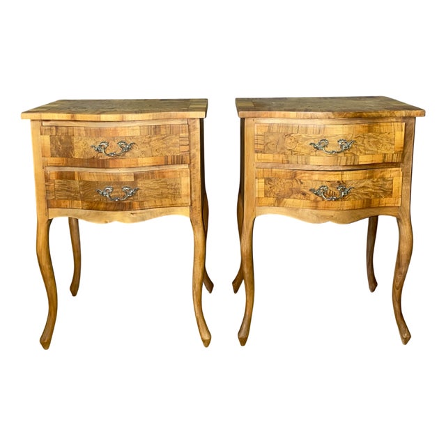 Vintage Italian Bedside Tables, 1920s, Set of 2 For Sale