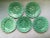 Ceramic Vintage Sarraguemines Fruit Patterned Green Glaze Serving Platter & Small Plates Set- 6 Pieces For Sale - Image 7 of 13