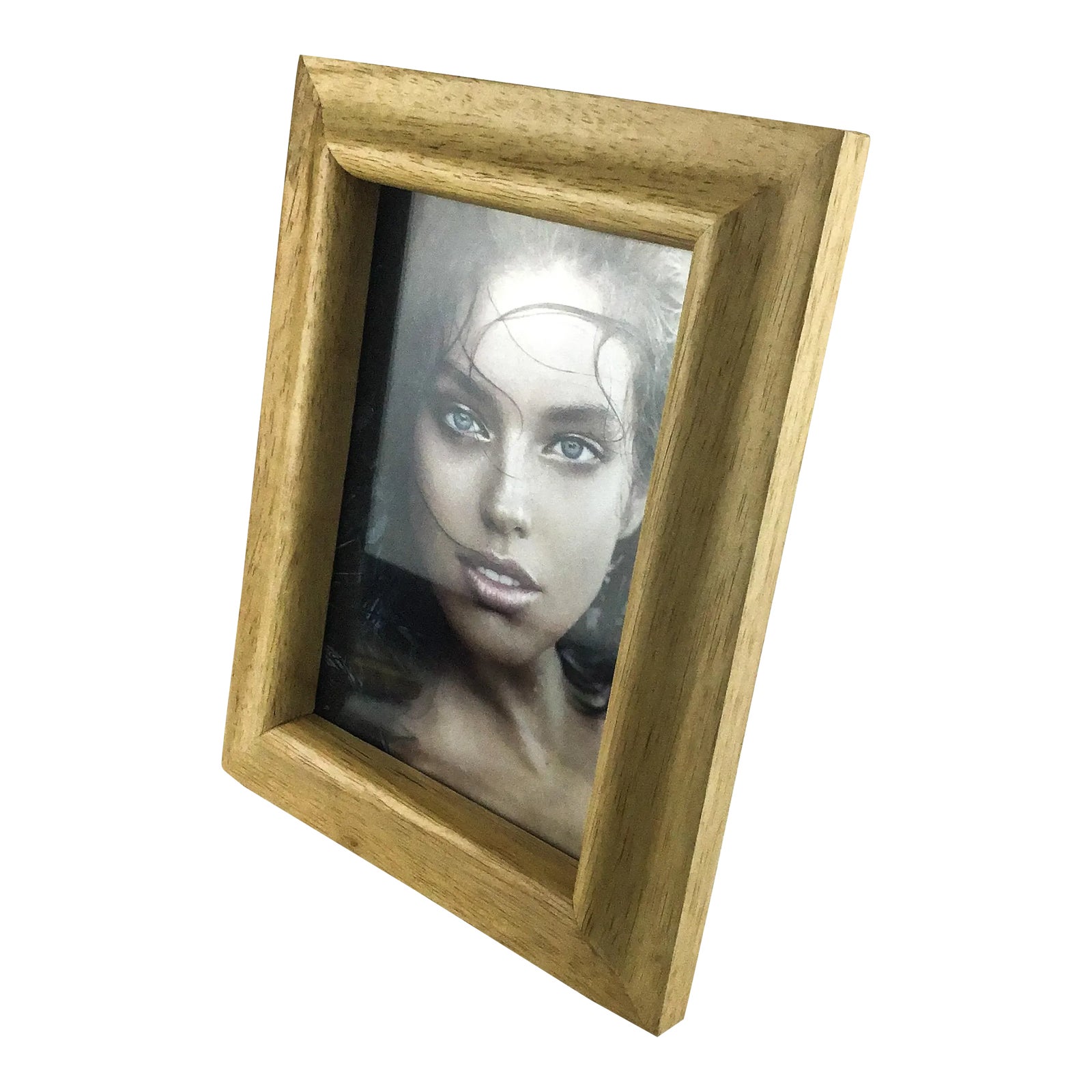 Vintage Solid Oak Standing Photo Frame | Chairish