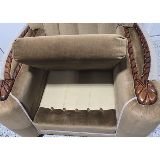 1930s Art Deco Streamline Moderne "Tank" Club Chairs For Sale - Image 9 of 15