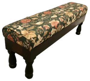 Long Upholstered Window Seat Stool, 1830s