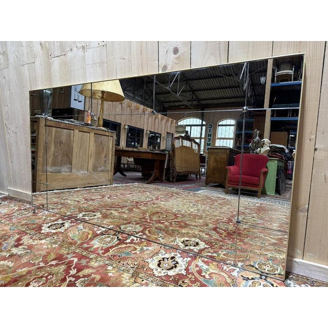 Glass Bistro Mirror, 1970s For Sale - Image 9 of 9