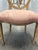 Set of 10 Spiderback matching dining chairs. Elegant with beautiful soft pink fabric on seats. Apprx 22” wide x 41” high -...