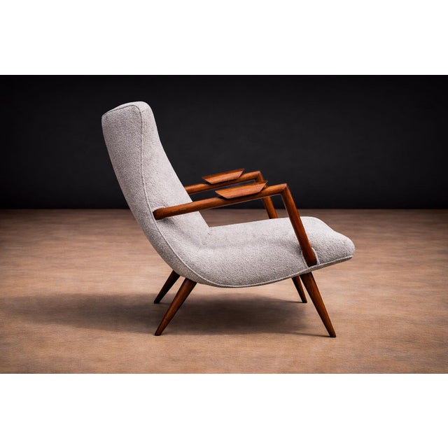 Armchair in Caviuna Wood & Boucle, Giuseppe Scapinelli, 1950s - Lot 811 For Sale - Image 10 of 16