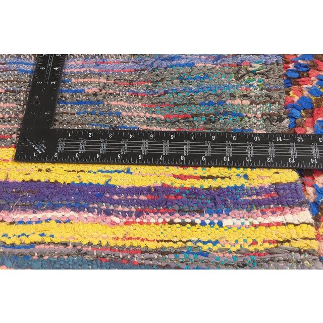 Textile Vintage Azilal Boucherouite Moroccan Rug, 04'11 X 06'08 For Sale - Image 7 of 10