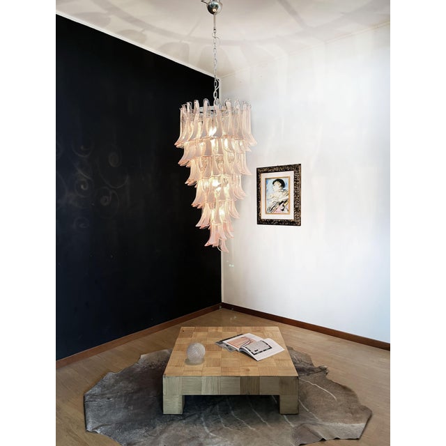 Large Italian Murano Glass Spiral Chandelier, 1990 For Sale - Image 17 of 18