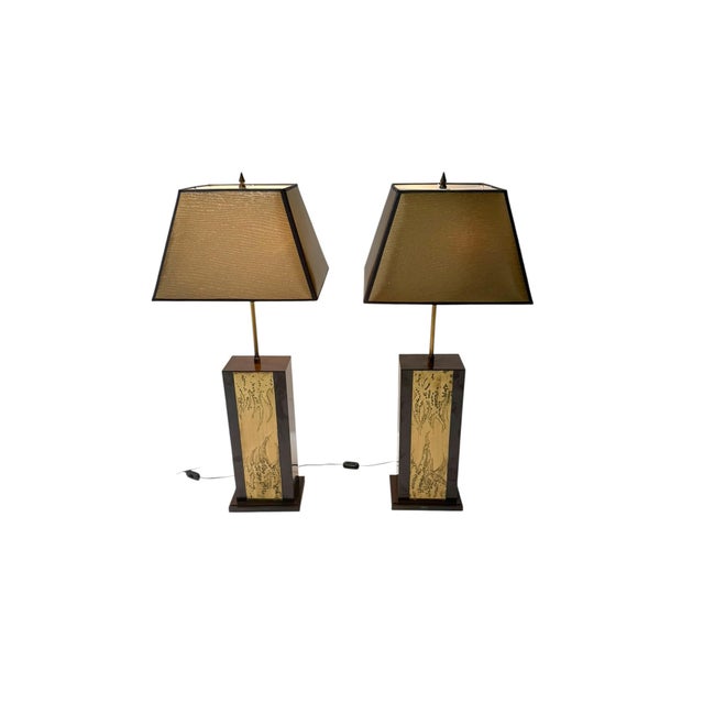 Hollywood Regency Table Lamps by Georges Mathias, Belgium, 1980s, Set of 2 For Sale - Image 9 of 11