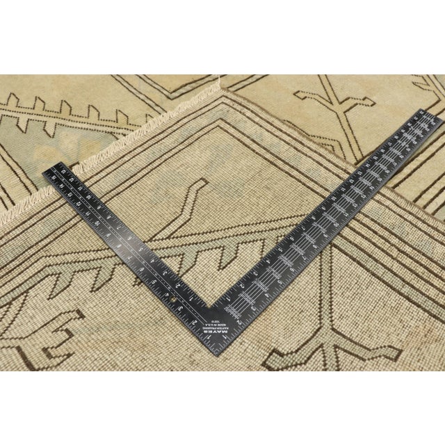 Mid 20th Century Mid 20th Century Vintage Turkish Oushak Rug, 08'10 X 11'08 For Sale - Image 5 of 9
