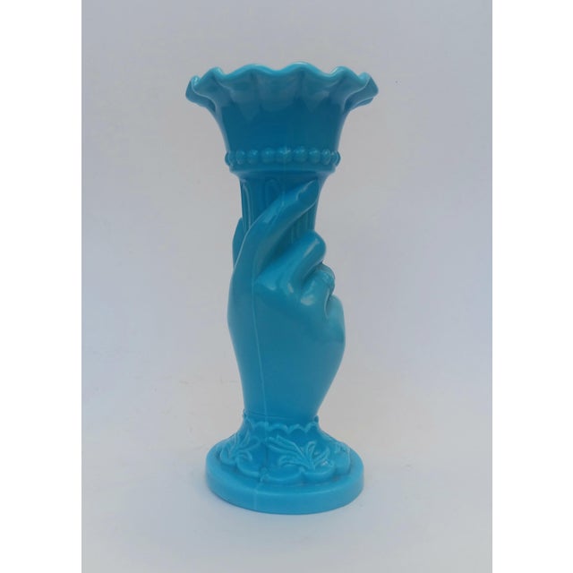 Modernist Opaline Glass Hand Vase, 1930s For Sale - Image 4 of 7