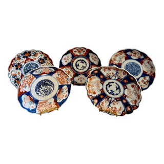 Antique Japanese Imari Plates, 1900, Set of 5 For Sale