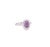 Contemporary Gia Certified 1.84 Carat Purple Pink Sapphire Diamond 18 Karat White Gold Ring, Size 7 For Sale - Image 3 of 8