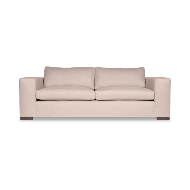 STD Depth: 40" · Upholstered W/ No Skirt ⋅ Topstitched · Cushion Fill: 10/90 · Leg Type: 8” X 8” X 2”
