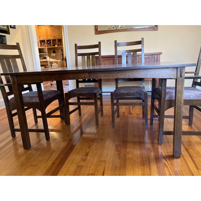 Stickley Harvey Ellis Dining Table & 6 Chairs Chairish
