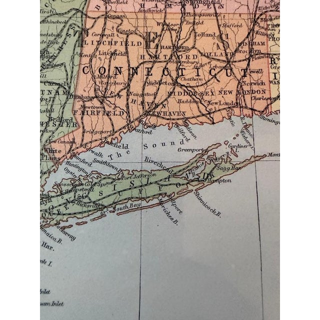 Paper Antique Map of Northern by Bartholomew, 1882 For Sale - Image 7 of 12
