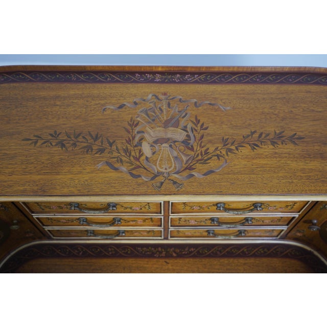 Imperial Adams Style Paint Decorated Carlton House Desk For Sale In Philadelphia - Image 6 of 18