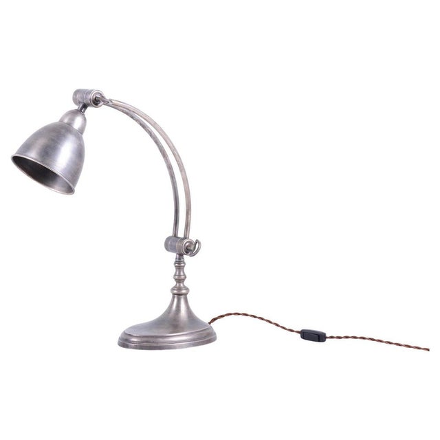 Art Deco Table Lamp in Chrome-Plated Steel, France, 1920s For Sale - Image 15 of 15