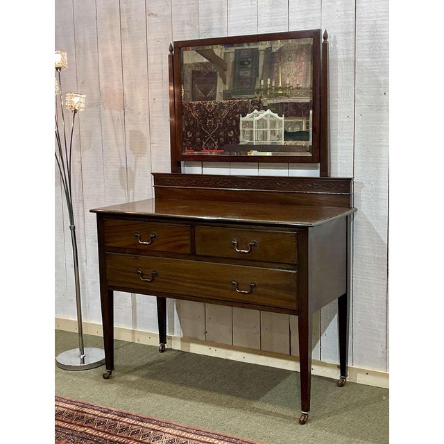 English Mahogany Dressing Table, Early 20th Century For Sale - Image 15 of 16