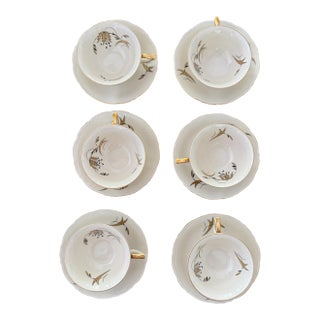 1930s Art Deco Demitasse Cups & Saucer Set- 12 Pieces For Sale