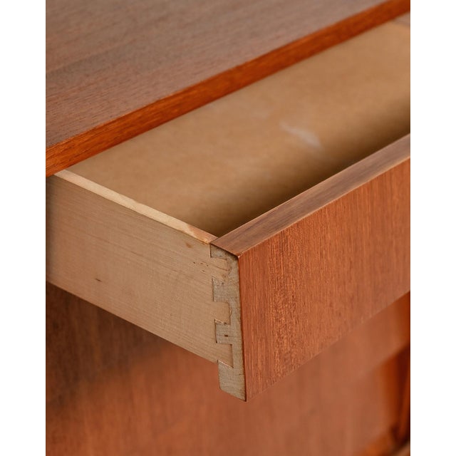 Scandinavian Teak Sideboard with Tiled Drawers, 1960s For Sale - Image 9 of 11