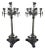 Pair of Late 19th Century French Bronze Candelabras on Black Marble Bases For Sale